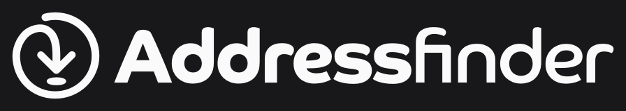 White Addressfinder logotype